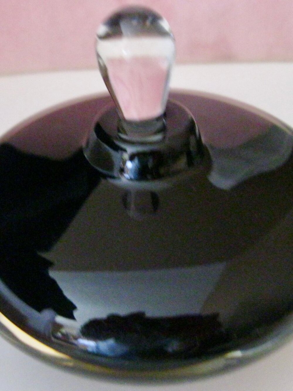 SIGNED SFH 1988 DEEP PURPLE GLASS PERFUFME BOTTLE